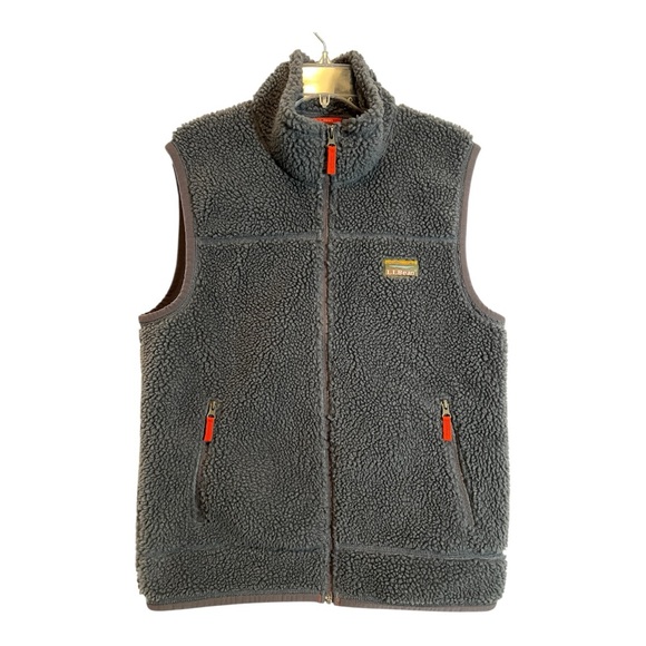 L.L. Bean Jackets & Blazers - LL BEAN Mountain Deep Pile Sherpa Fleece Vest Full Zip Size Medium